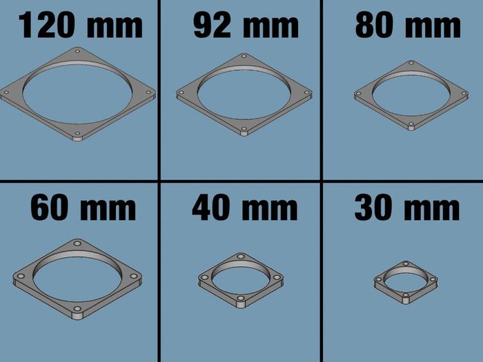 Axial Fan Spacer PC Cooling Shroud | Airflow & Noise Reduction Adapter | 3D Printed Fan Gasket for Cases, Radiators & Electronics