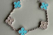 Natural Stone Clover Bracelet