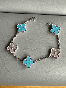 Natural Stone Clover Bracelet