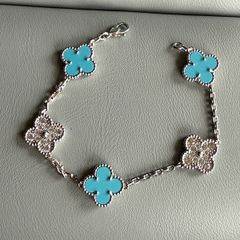 Natural Stone Clover Bracelet