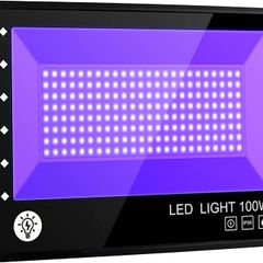 UV LED Black Light,395nm 100W Ultraviolet Floodlight IP66 (85V-265V AC)Waterproof UV Ultraviolet Light Outdoor LED Spotlights for Party,Disco,Garden,Bar,Christmas,Fishing,Aquarium with UK Plug (FREE SHIPPING)