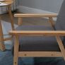 Chair in Scandinavian Design, Accent Chair, Solid Wood, Linen Look, 64 cm x 70 cm x 72 cm, Gray + Natural Image 3