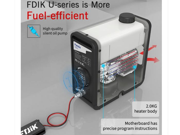 New Diesel / Kerosene Heater 8KW 12/24/220V APP with Upgraded 2KG Heat Exchanger