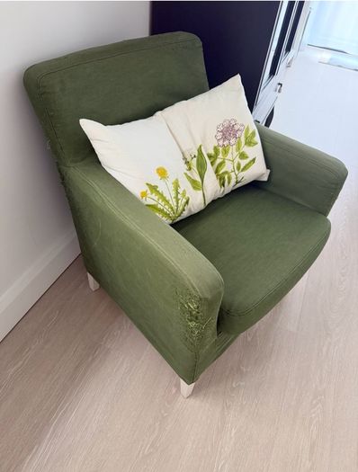 2 x Ikea Armchairs with removable and washable covers