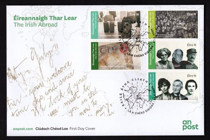 2020 Ireland The Irish Abroad Commemorative Stamps An Post First Day Cover (FDC)