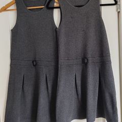 Girls grey school uniform pinafores