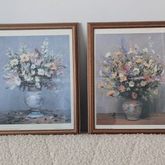 Framed Marcel DYF Floral Print Set