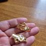 Vintage Gold Tone Earrings Image 3
