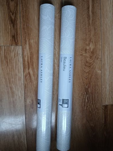 Laura Ashley beaulieu wallpaper x 2 rolls in silver