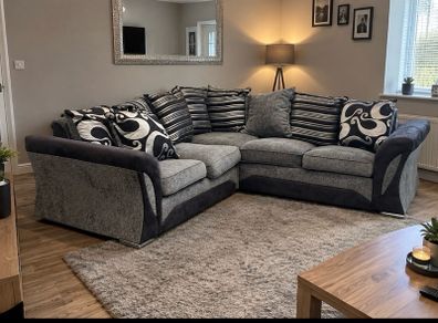 Dfs dark grey corner sofa