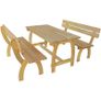 Beer Table with 2 Benches Impregnated Pinewood Image 2