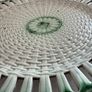 Rare Georgian English Pearlware Reticulated Basket Stand c.1800 to 1830 with Green Rope & Diamond Image 2