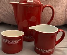 Vintage Nescafe Coffee Pot, Sugar Bowl and Milk Jug