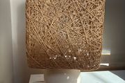 Table lamp wicker shade