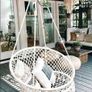 Cream Tassels Hanging Chair Hammock QUALITY with cream cushion!! Image 9