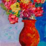 Floral themed 12 x 16 inch acrylic paintings on canvas panel, varnished. Original art by seller. Image 2