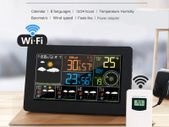 WiFi Weather Station APP Control Smart Weather Monitor Indoor Outdoor Temperature Humidity Barometric Wind Speed Functions