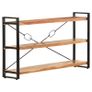 3-Tier Bookcase 140x30x80 cm Solid Acacia Wood Image 7
