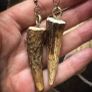 Made to Order Simple but Powerful Deer Antler Tine Earrings Witch Shaman Image 2
