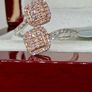 Gold 9K Rose Gold SGL Certified Natural Pink Diamond & White Diamond Image 2