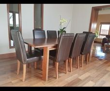 Brown Leather dining room chairs