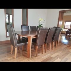 Brown Leather dining room chairs