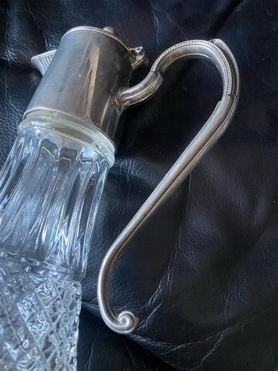 Vintage crystal wine jug
