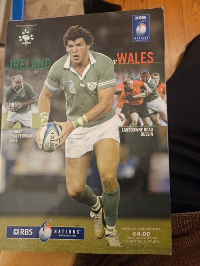 Ireland International Rugby Programs In Good Condition.  See Photos For