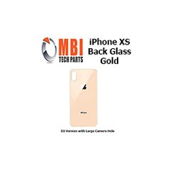 iPhone XS Replacement Back Glass Door Cover with Adhesive Gold