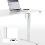 Electric desk, height adjustable, desk stand, table frame with motor, 120 x 60 x (73-114) cm, steel, white L Image 2