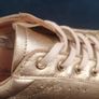 Ladies Gold leather platform shoe Image 3