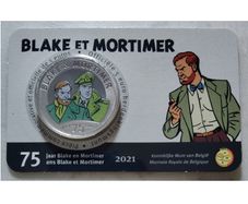 Belgium 5 Euro Brilliant Uncirculated Coin 2021 - 75 years Blake and Mortimer (Color) - Belgian Coin-card Catalogue