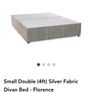 4 foot silver / grey bed base Image 2