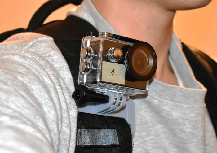 Action camera GoPro backpack strap mount