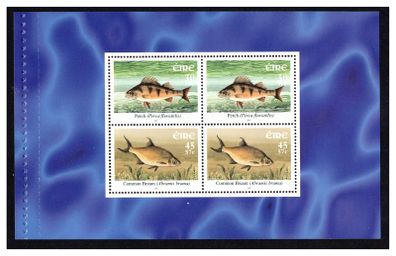 2001 Ireland Freshwater Fish Commemorative Stamps Booklet Pane Mint Never Hinged (MNH. Hibernian HP128