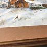Framed Watercolor Pheasant in the Snow Image 7