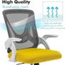 NEW SALE | Office Desk Chair, Ergonomic Mesh Chair With 90 Degree Flip-up Armrest Swivel Computer Chair With Lumbar Support, Adjustable Height, Back Support Image 4