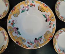 Vintage handpainted serving dish set