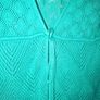 Green Cardigan Elegant lace pattern Size Small Image 3