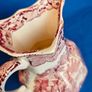Vintage Mason's Vista Ironstone Pitcher: Pink & White Jug Image 6
