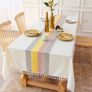 Washable Stitching Tassel Table Cloth Cotton Linen Tablecloth Rectangular Dust-Proof Table Cover (MULTIPLE SIZES, SEE DESCRIPTION" Image 2