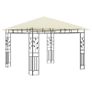 Gazebo with Mosquito Net and String Lights 3x3x2.73 m Cream 180 g/m Sq Image 4