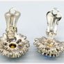Vintage Signed Sphinx Diamante CLip On Earrings Image 2