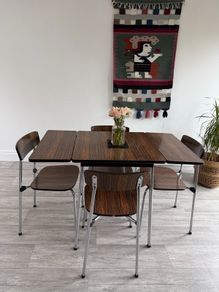 Mid Century Extendable Dining Table and Chairs