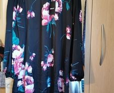 BNWT - DKNY black floral dress UK 14