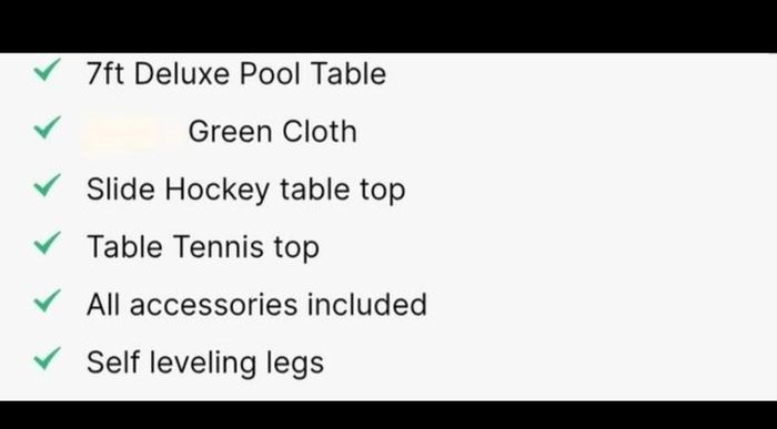 pool table