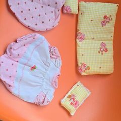 5 x Strawberry Shortcake Bundle Clothes Pillows Mattress  Vintage AGC Kenner A.G.C same era as MLP G1 My Little Pony
