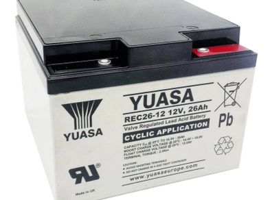 Yuasa REC Deep Cycle AGM Battery 12V 26Ah REC26-12