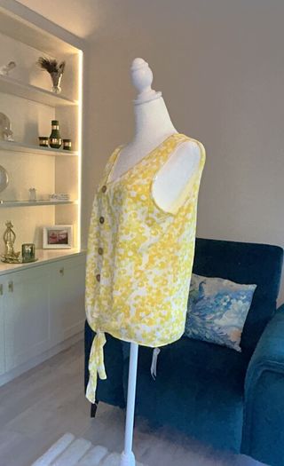 Brand-new Yellow and White Ladies Summer Top from Dunnes Stores