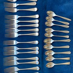 Silver plated forks and teaspoons